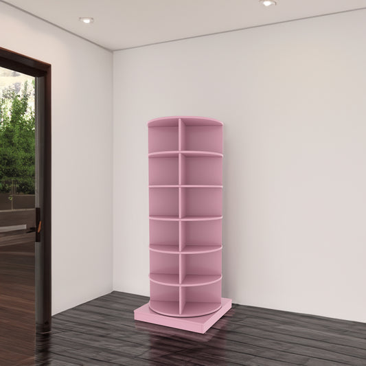 Pink 360 Rotating shoe cabinet 6 layers