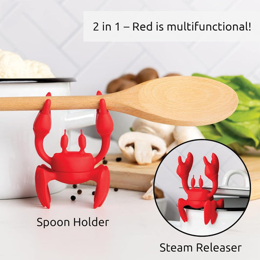 Crab pot edge clip crab silicone tableware holder spoon holder steam radiator anti slip spoon holder anti overflow device