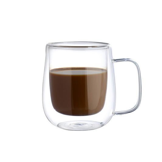 Creative Double Layer Mug with Double Layer Glass Cup and High Borosilicate Glass